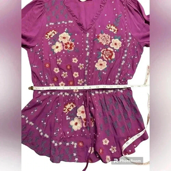 Savanna Jane Embroidered Blouse in Size M Long Sleeves Boho - Picture 11 of 11